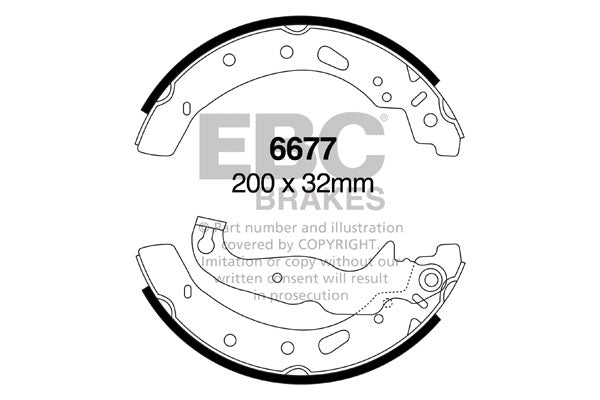EBC Brake Shoe Replacement Set (6677)