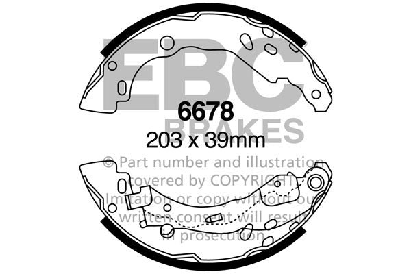 EBC Brake Shoe Replacement Set (6678)