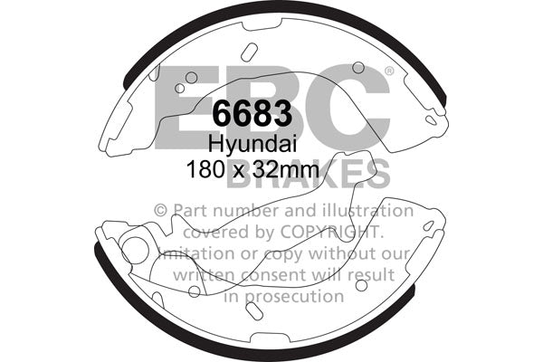 EBC Brake Shoe Replacement Set (6683)