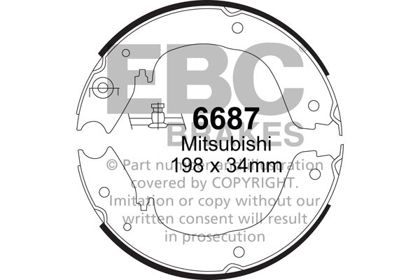 EBC Brake Shoe Replacement Set (6687)