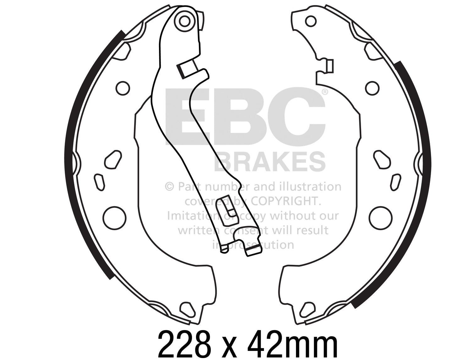 EBC Brake Shoe Replacement Set (6697)