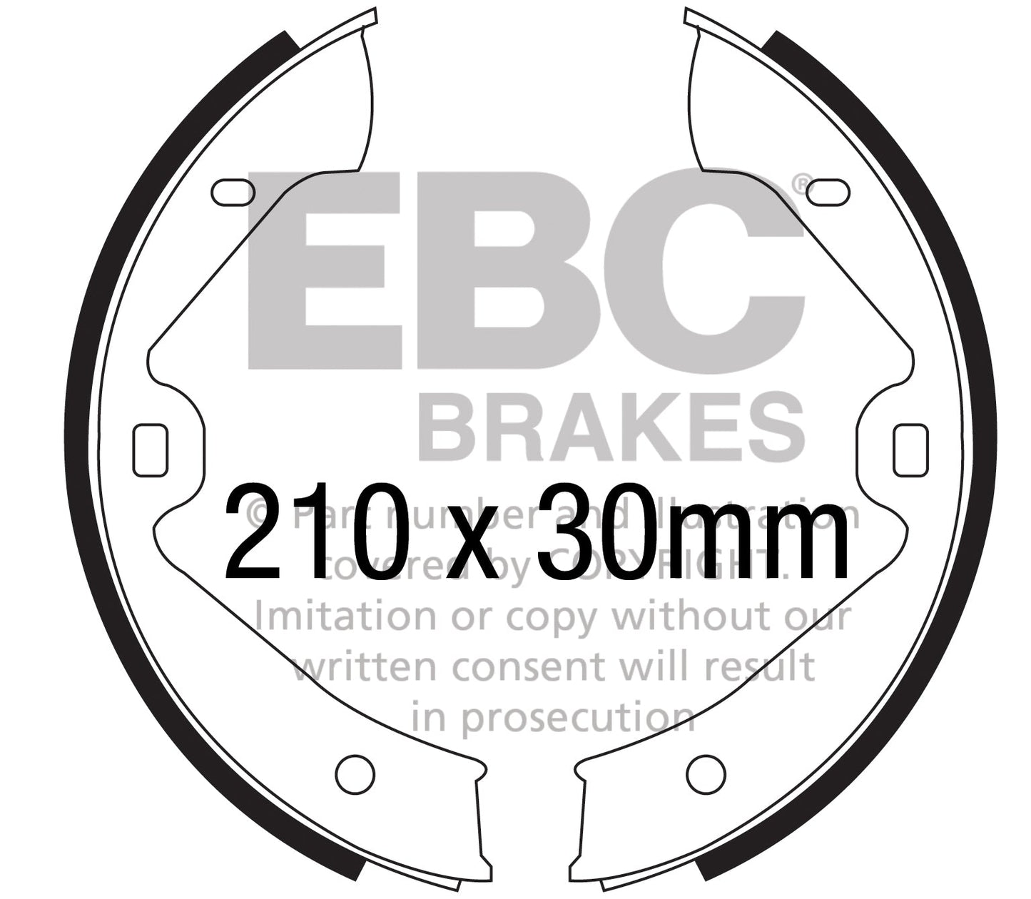 EBC Brake Shoe Replacement Set (6701)
