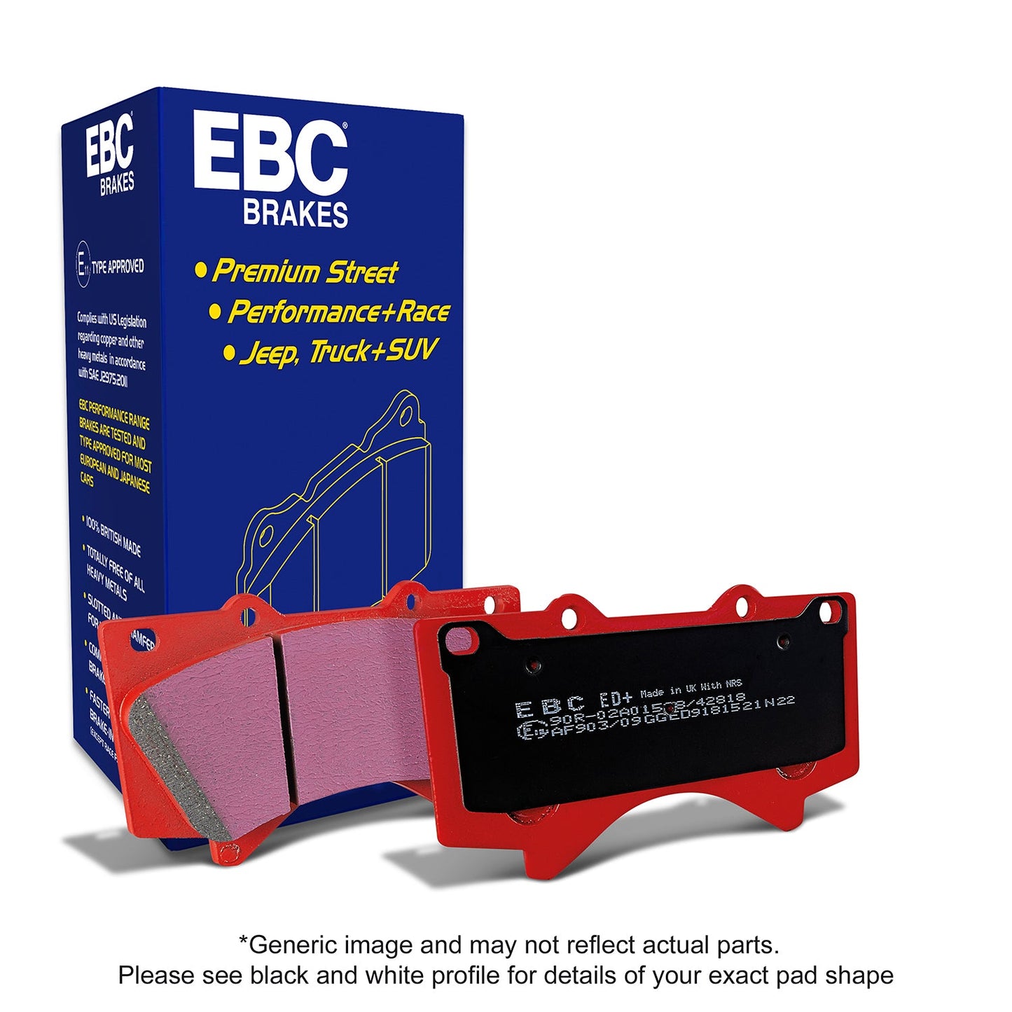 EBC ED Brake Pad Light Truck, Jeep and SUV Set (ED93126)