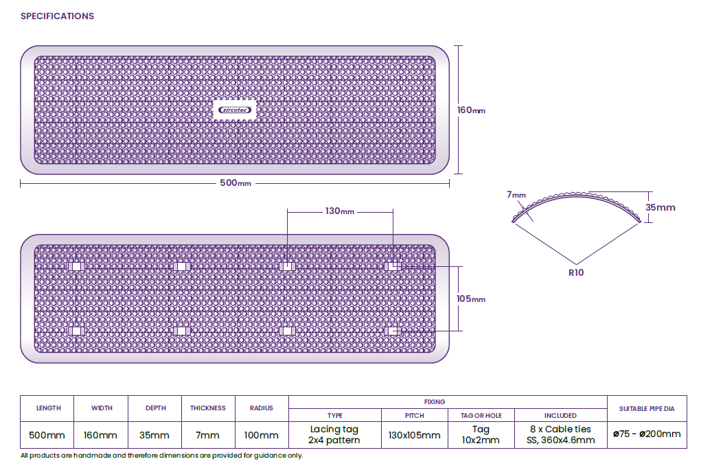 ZircoFlex® SHIELD R - Exhaust shield (X LARGE)