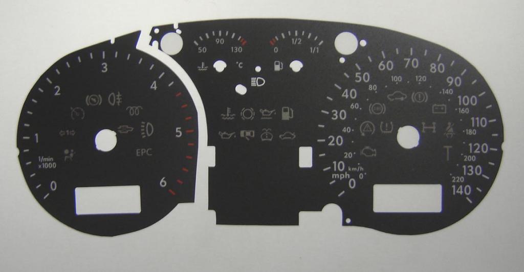 Lockwood VW Transporter BLACK Dial Conversion Kit C134