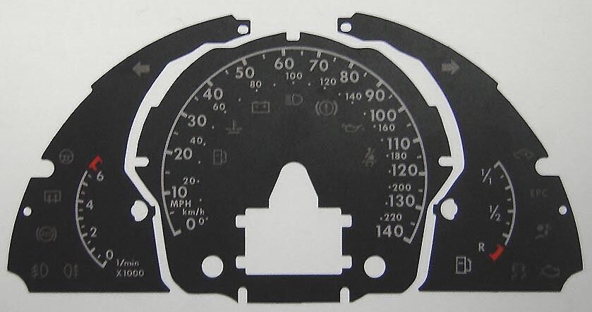 Lockwood VW Fox BLACK Dial Conversion Kit C129