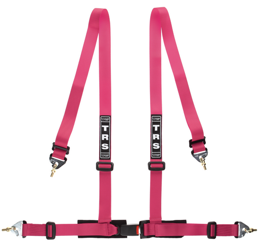 TRS Clubman 4 Point Harness PINK (Snap Hook) - Road Legal ECE Approved (Saloon)