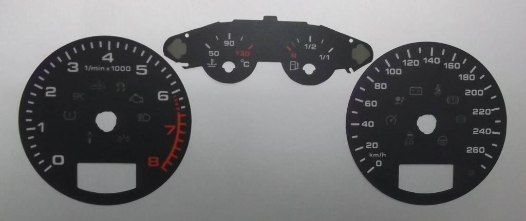 Lockwood Audi A3 Petrol KMH GREY Dial Conversion Kit C733