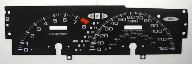 Lockwood Honda Prelude 1991-1996 Automatic BLACK Dial Conversion Kit C008