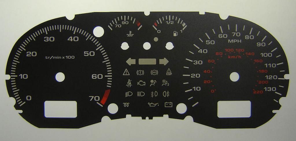 Lockwood Peugeot 307 BLACK Dial Conversion Kit C150