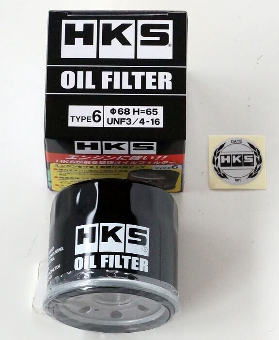 HKS Black Oil Filter - 68mm X H65mm (Unf 3/4 -16)