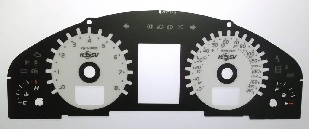 Lockwood Holden HSV WHITE Dial Conversion Kit C747