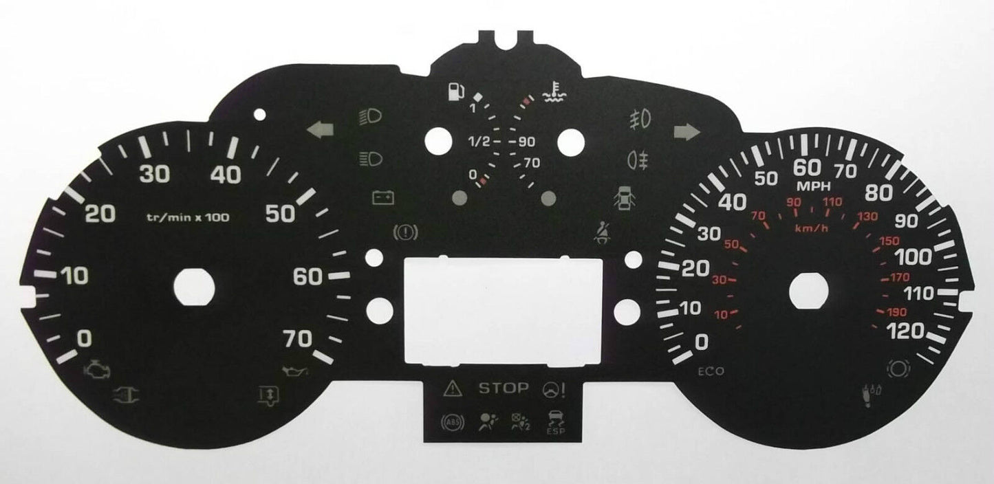 Lockwood Peugeot Partner BLACK Dial Conversion Kit C326