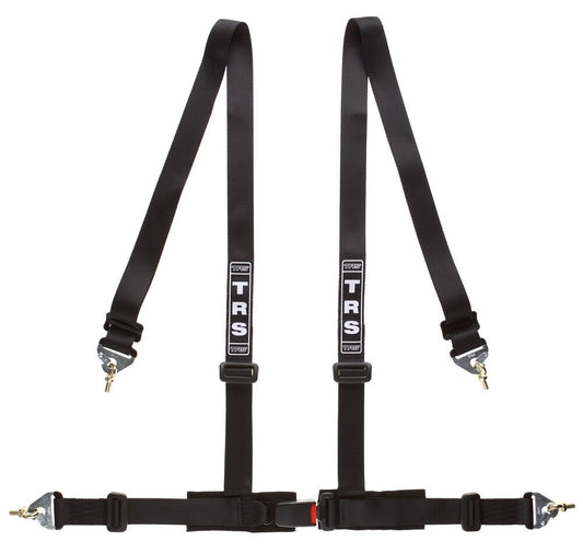 2 x TRS Clubman 4 Point Harness BLACK (Snap Hook) - Road Legal ECE Approved