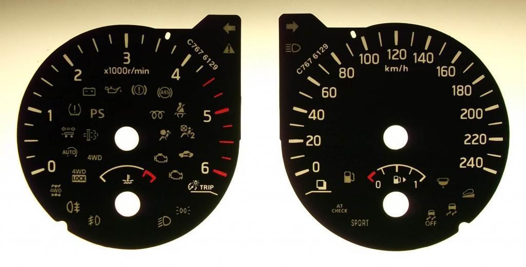 Lockwood BLACK Dial Conversion Kit for Nissan X-Trail KMH C767