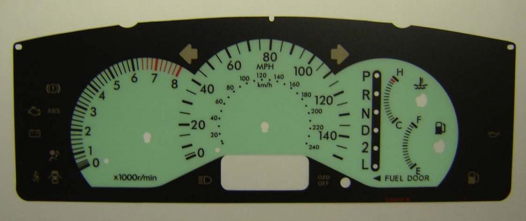 Lockwood Toyota Corolla Ascent GREEN Dial Conversion Kit C364