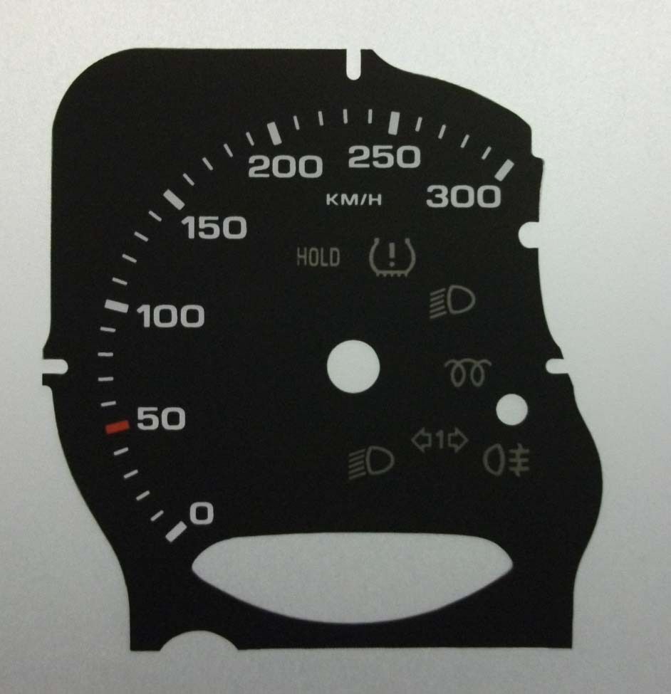 Lockwood Porsche Cayenne Mk2 2010- 300KMH BLACK Dial Conversion Kit C476