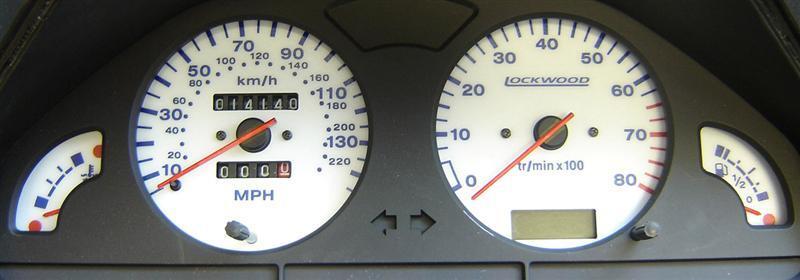 Lockwood Citroen Saxo 145MPH with Rev Counter - no Oil Gauge WHITE (G) Dial Kit