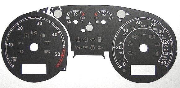 Lockwood VW Passat B5/B5.5 Diesel Half Computer Window BLACK Dial Conversion Kit