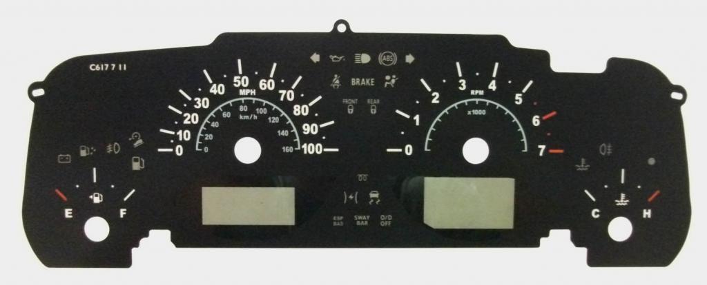 Lockwood Jeep Wrangler BLACK Dial Conversion Kit C617