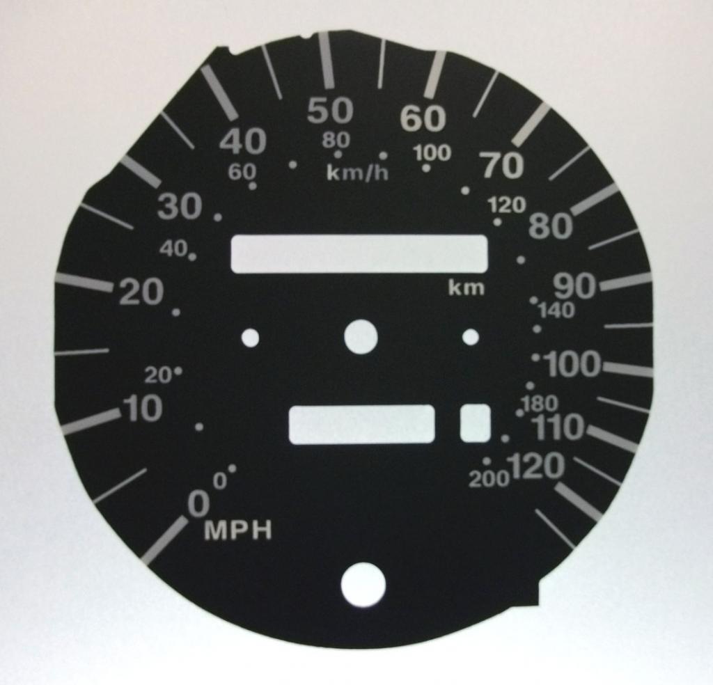 Lockwood Vauxhall Corsa B 0-125MPH Speedo Only BLACK Dial Conversion Kit C581