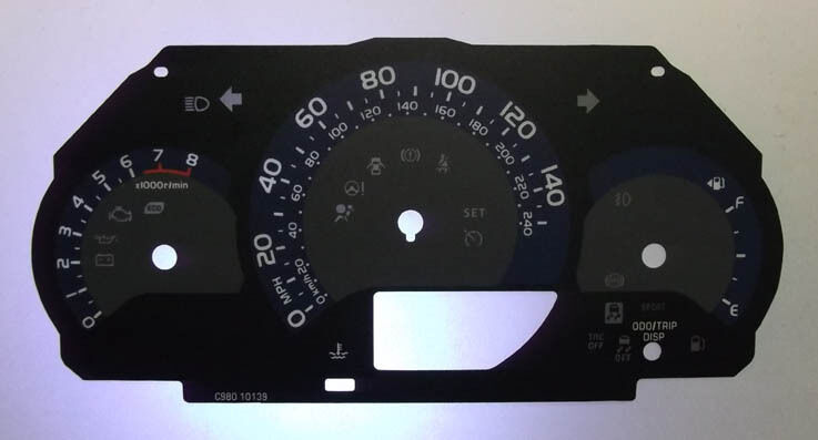 Lockwood Toyota Corolla Mk10 2013- BLACK Dial Conversion Kit C980