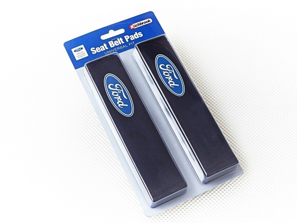 Richbrook 'Licensed' Ford Logo Seat Belt Shoulder Pads / BLACK Padded Harness