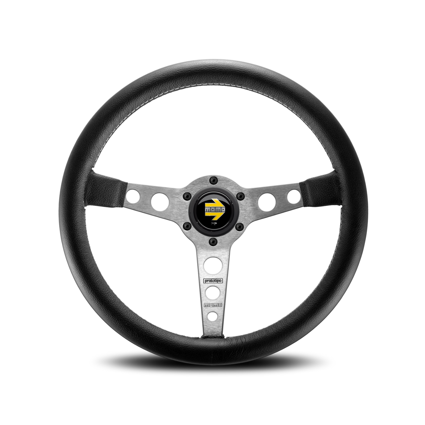 Momo Steering wheel (street) - PROTOTIPO - SILVER/BLACK Ø350mm