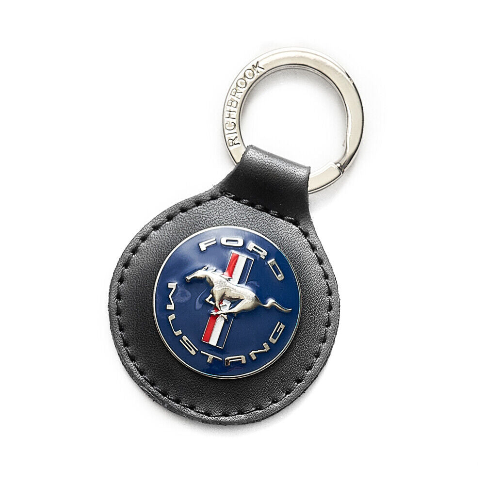 Richbrook Official Licensed Ford Mustang Black Leather Keyring 5500.128