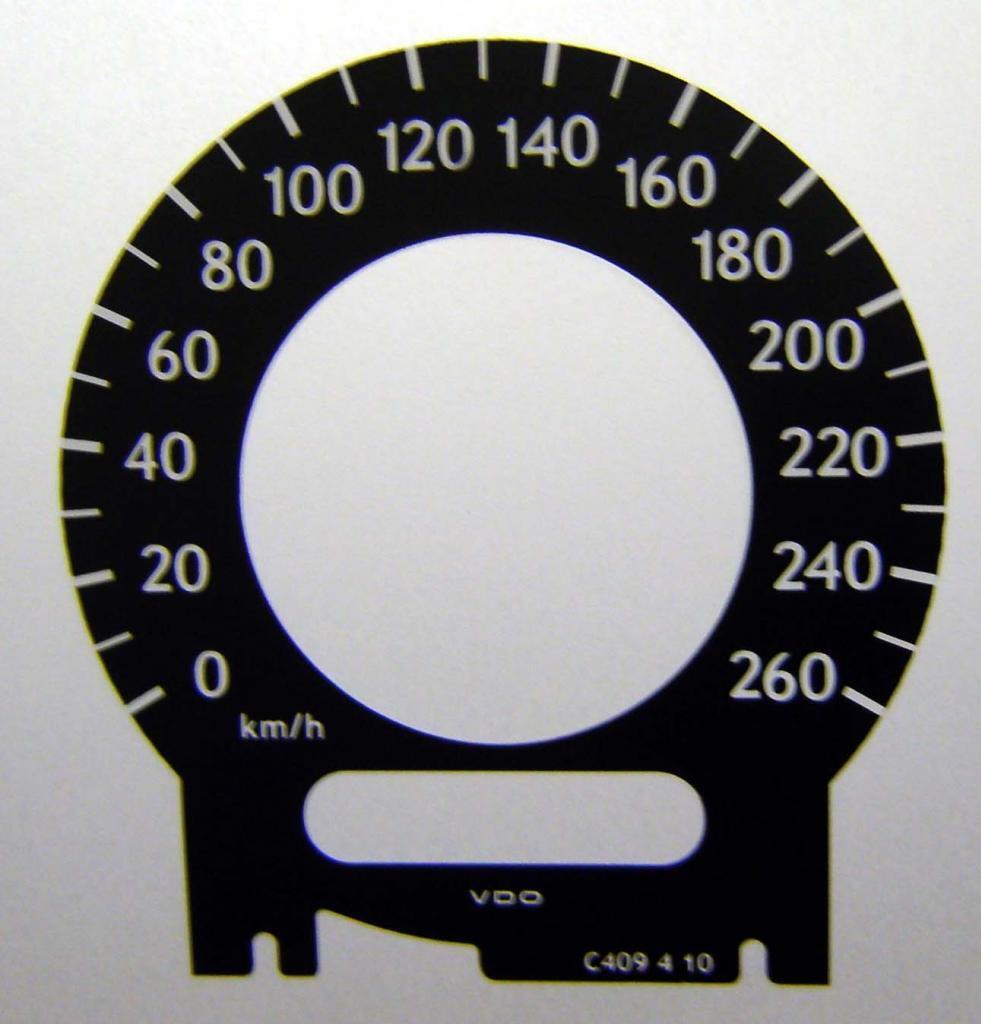 Lockwood Mercedes E-Class KMH BLACK Dial Conversion Kit C409