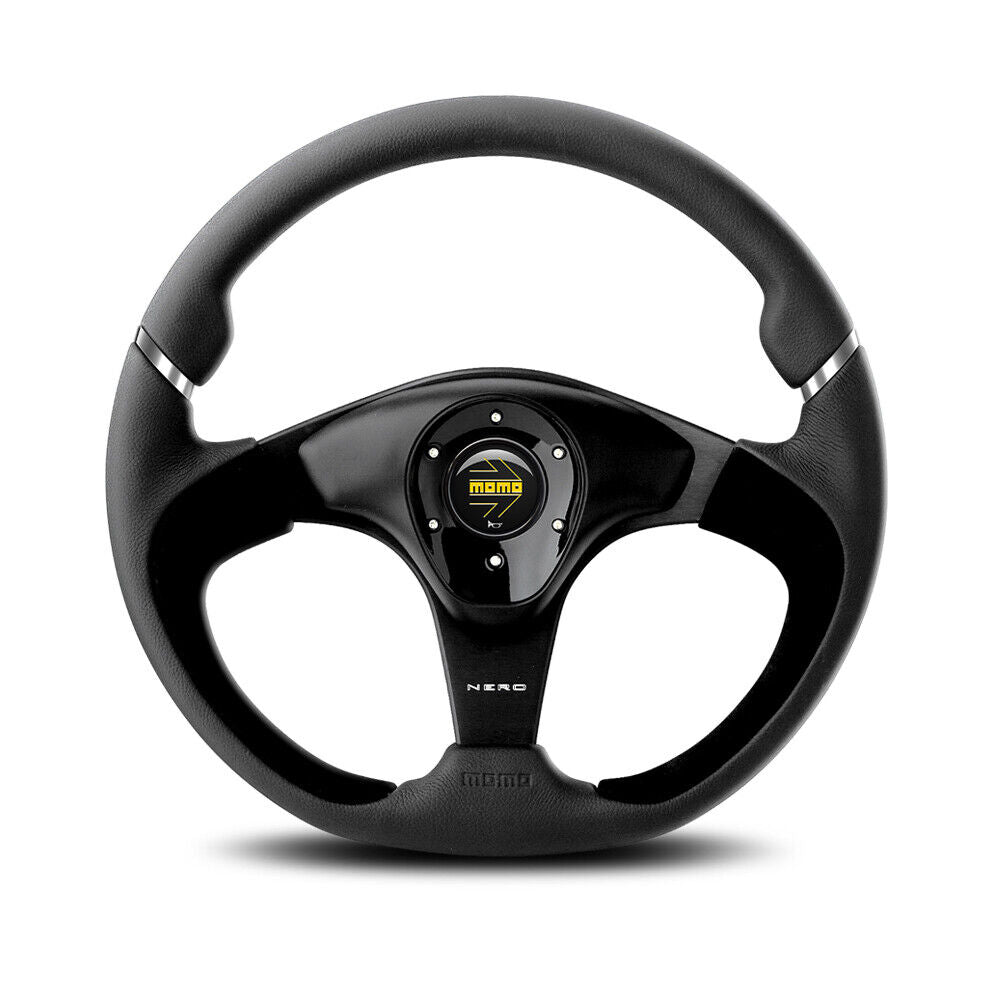 Momo Steering wheel (street) - NERO - BLACK LEATHER/SUEDE Ø350mm