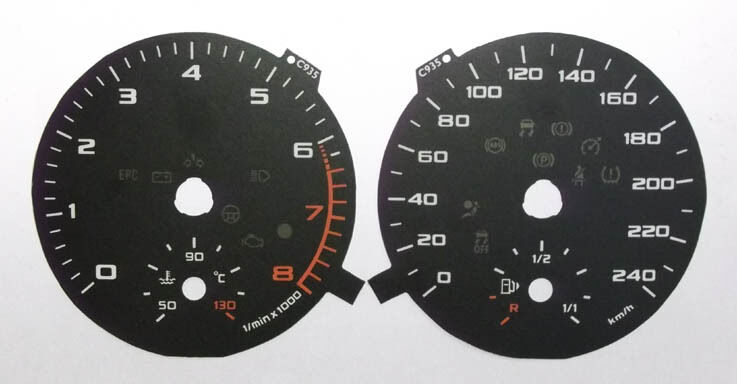 Lockwood Audi A1 KMH BLACK Dial Conversion Kit C935