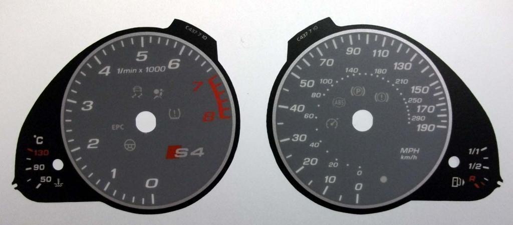 Lockwood Audi S4 GREY Dial Conversion Kit C437