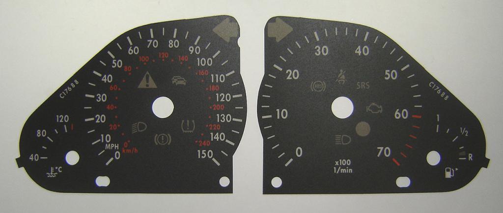 Lockwood Mercedes C-Class BLACK Dial Conversion Kit C176