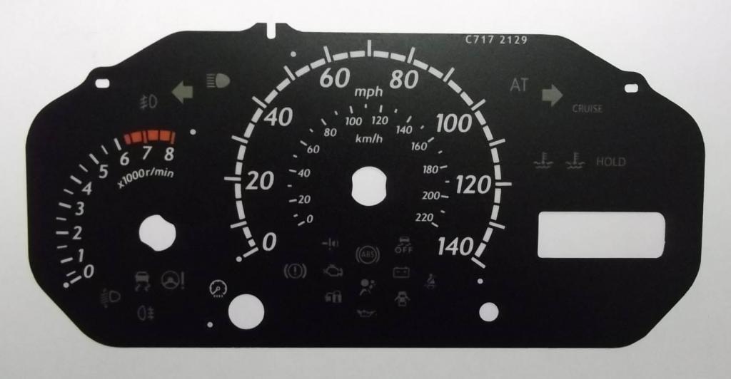 Lockwood Mazda 2 Mk3 2007- BLACK Dial Conversion Kit C717