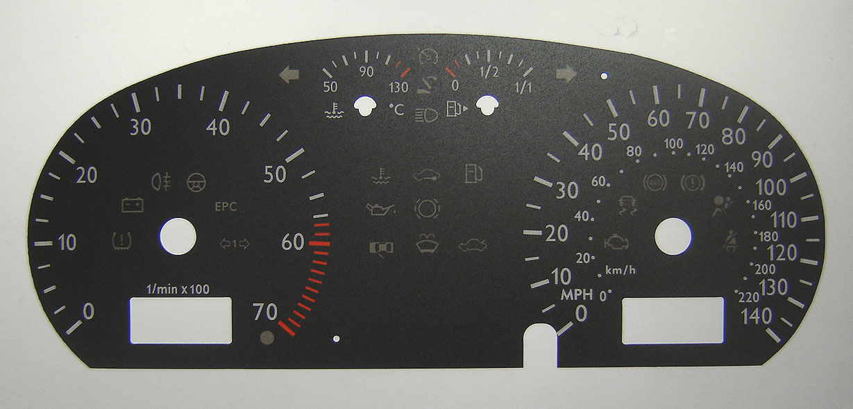 Lockwood VW Polo Mk4 (9N3) Petrol BLACK Dial Conversion Kit C180