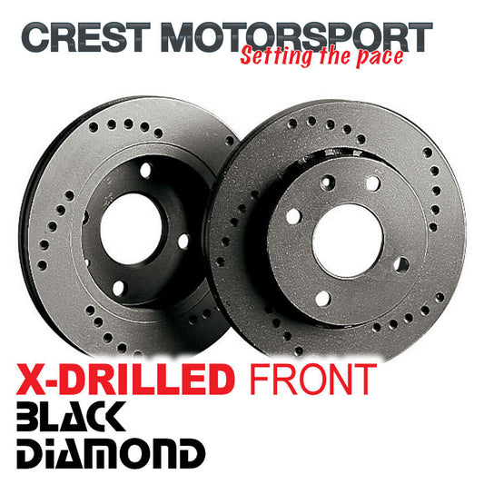 BLACK DIAMOND X-Drilled Vented Front Brake Discs (257mm) Drilled KBD1369CD
