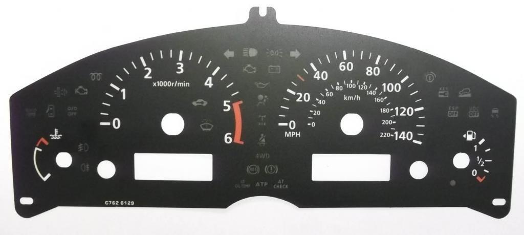 Lockwood BLACK Dial Conversion Kit for Nissan Navara 140MPH/220KMH C762