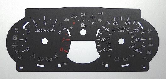 Lockwood BLACK Dial Conversion Kit for Nissan Micra C095