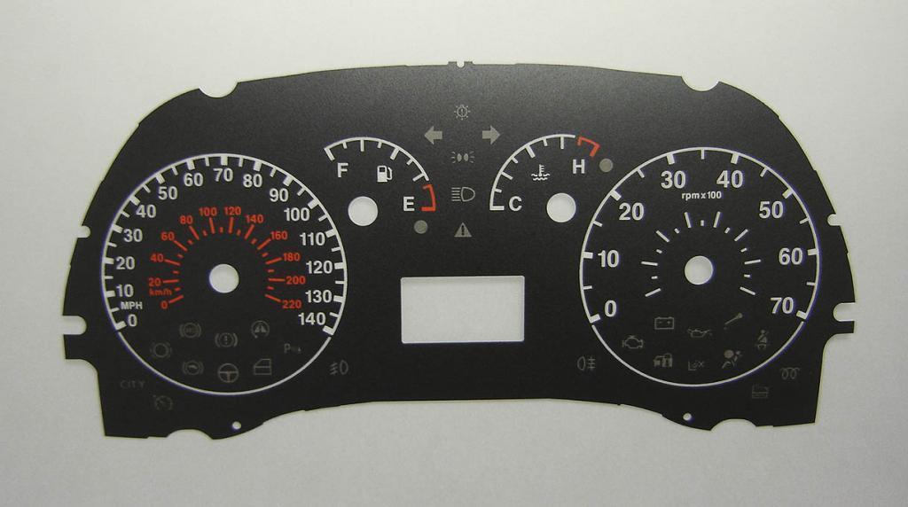 Lockwood Fiat Punto Mk2 1999- BLACK Dial Conversion Kit C236