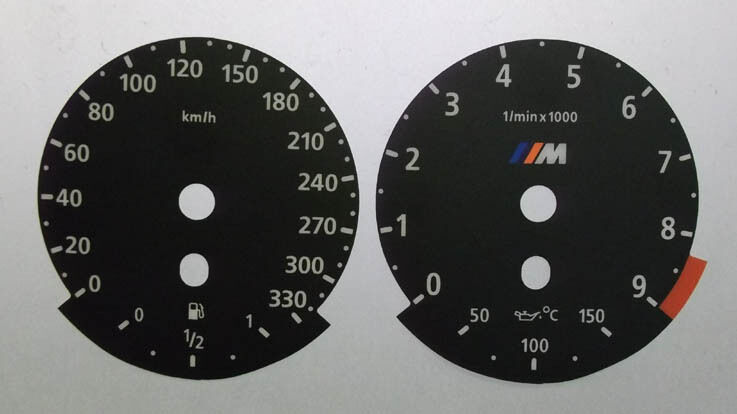 Lockwood BMW M3 KMH BLACK Dial Conversion Kit C884