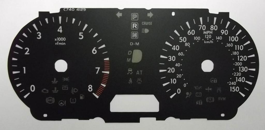 Lockwood Mazda 3 2nd Generation BLACK Dial Conversion Kit C740