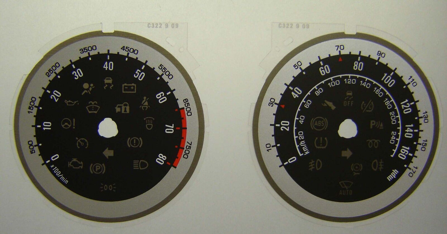 Lockwood Vauxhall Insignia BLACK Dial Conversion Kit C322