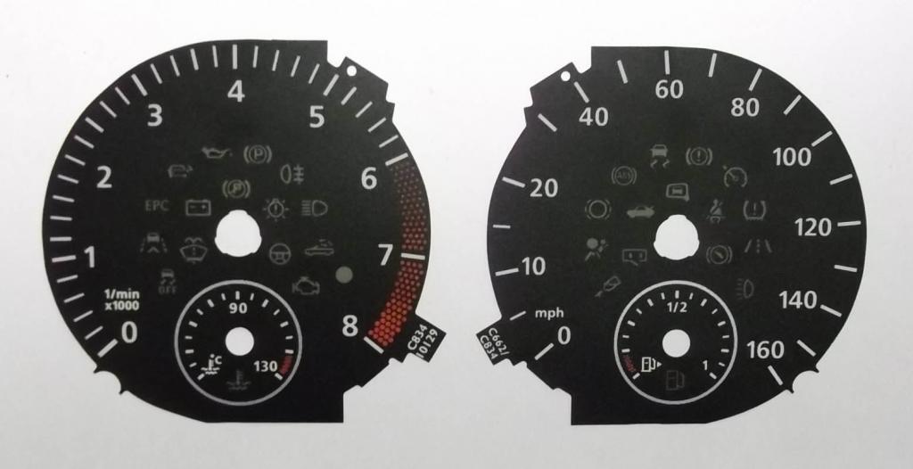 Lockwood VW Golf Mk6 Petrol BLACK Dial Conversion Kit C834
