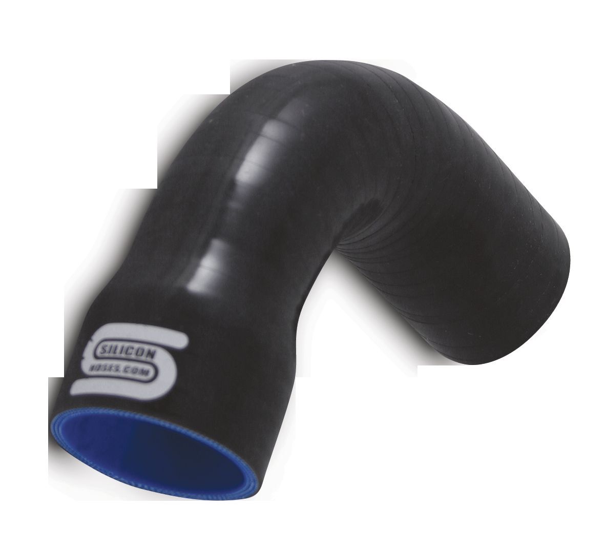 SiliconHoses.com 90 Degree Silicone Reducing Elbow/Reducer Hoses BLUE/BLACK
