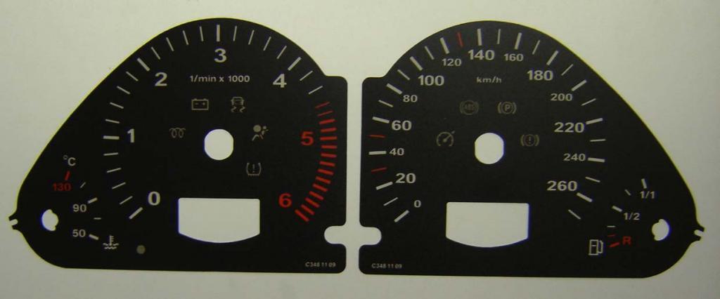 Lockwood Audi Q7 KMH BLACK Dial Conversion Kit C348
