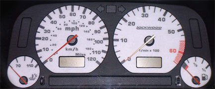 Lockwood VW Polo Mk3 (6N) 1994-1999 120MPH WHITE (ST) Dial Kit 44WW