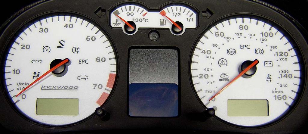 Lockwood VW Golf Mk4 160MPH VDO Instruments SILVER (ST) Dial Kit 44KKK