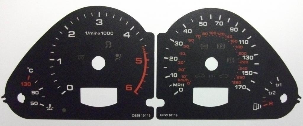 Lockwood Audi A6 BLACK Dial Conversion Kit C659