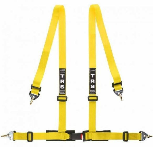 TRS Clubman 4 Point Harness YELLOW(Snap Hook) - Road Legal ECE Approved (Saloon)